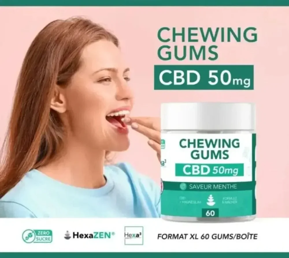 Chewing-Gum CBD + Magnésium Menthe HexaZEN – Image 3