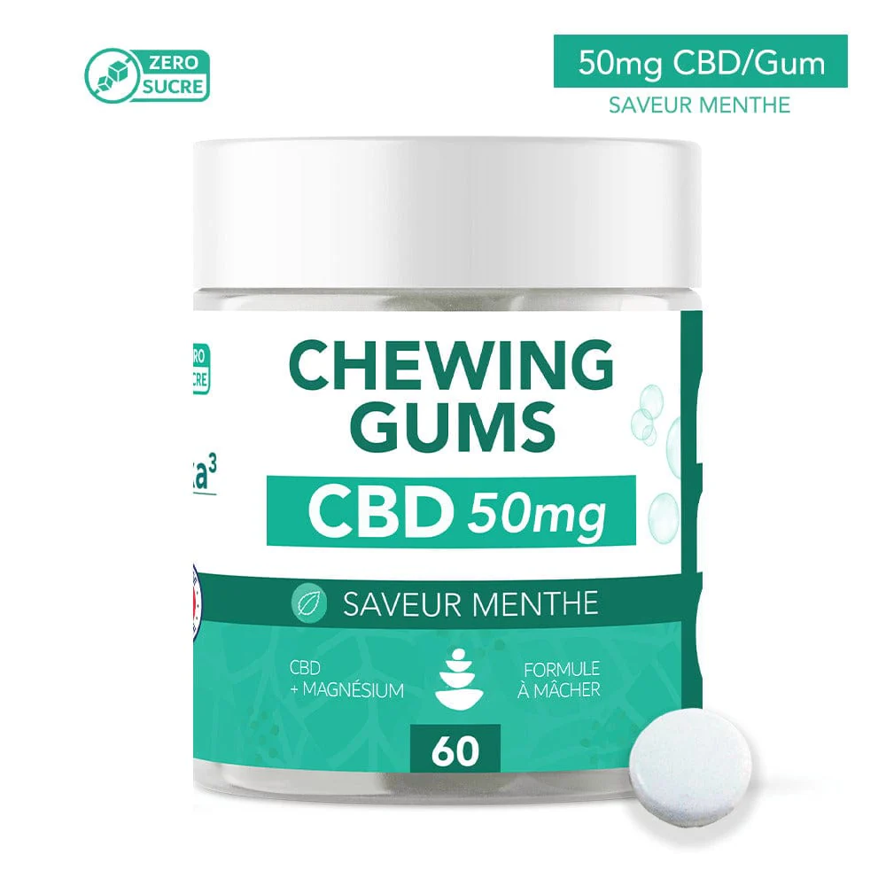 Chewing gum détente cbd menthe