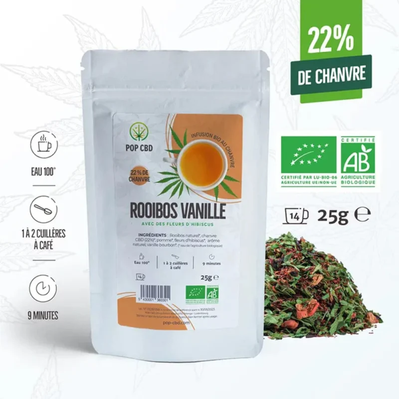 Tisane CBD Rooibos Vanille & Hibiscus
